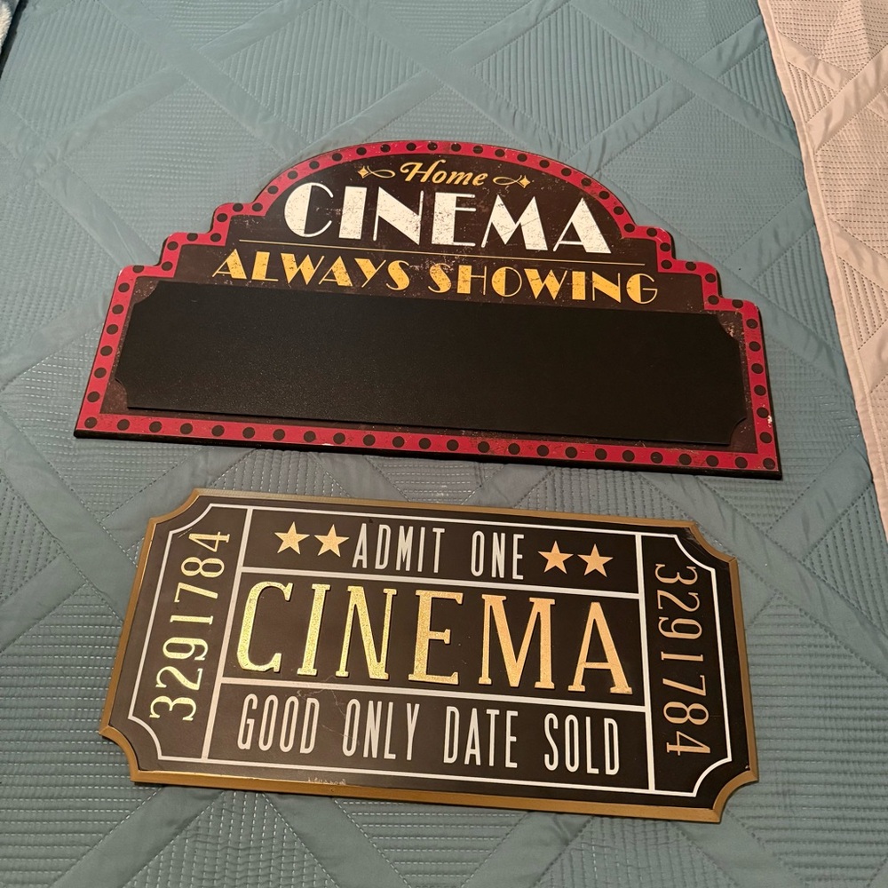 Home Cinema Decorative Signs